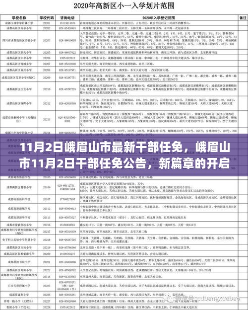 11月2日峨眉山市干部任免公告，新篇章的开启与时代印记