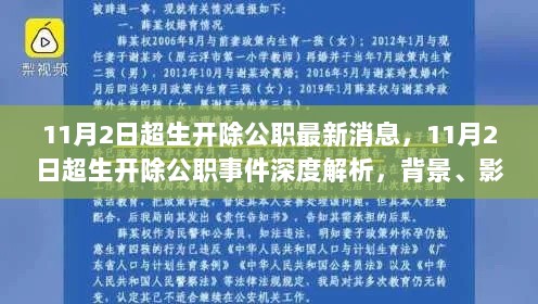 11月2日超生开除公职事件深度解析，背景、影响与时代意义