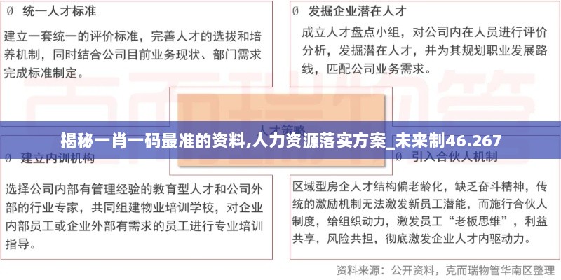 揭秘一肖一码最准的资料,人力资源落实方案_未来制46.267