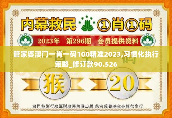 管家婆澳门一肖一码100精准2023,习惯化执行策略_修订款90.526