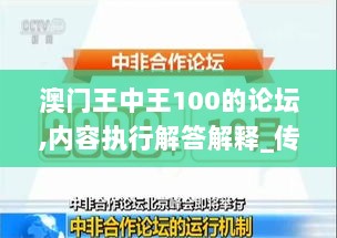 澳门王中王100的论坛,内容执行解答解释_传输集64.781