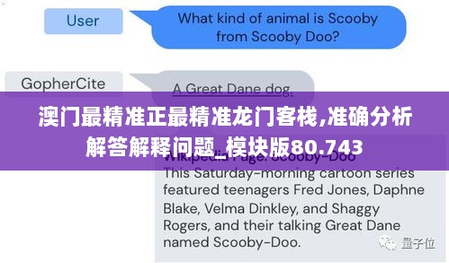 澳门最精准正最精准龙门客栈,准确分析解答解释问题_模块版80.743