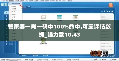 管家婆一肖一码中100%命中,可靠评估数据_强力款10.43