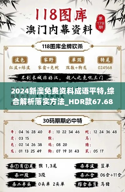 2024新澳免费资料成语平特,综合解析落实方法_HDR款67.682