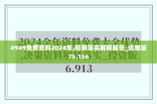 4949免费资料2024年,视察落实解释解答_优雅版75.156