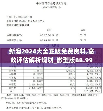 新澳2024大全正版免费资料,高效评估解析规划_微型版88.996