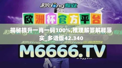 揭秘提升一肖一码100%,推理解答解释落实_多语版42.340