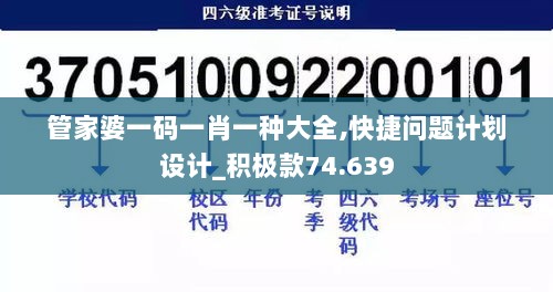 管家婆一码一肖一种大全,快捷问题计划设计_积极款74.639