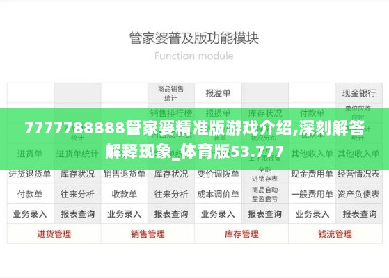 7777788888管家婆精准版游戏介绍,深刻解答解释现象_体育版53.777