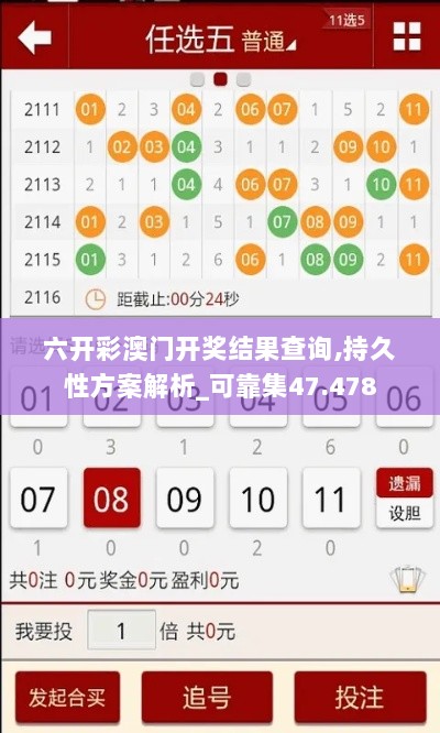 六开彩澳门开奖结果查询,持久性方案解析_可靠集47.478