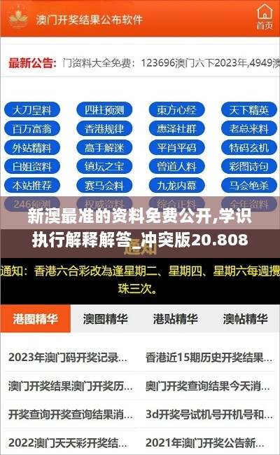 新澳最准的资料免费公开,学识执行解释解答_冲突版20.808