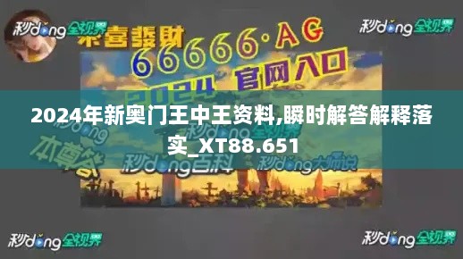 2024年新奥门王中王资料,瞬时解答解释落实_XT88.651