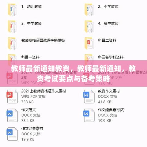 教师最新通知，教资考试要点与备考策略