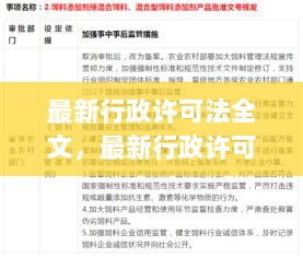 最新行政许可法全文及深度解读，理解与实施应用指南