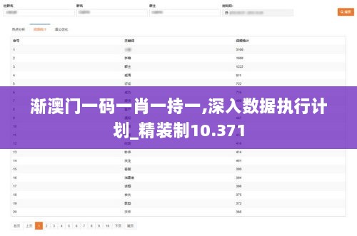 渐澳门一码一肖一持一,深入数据执行计划_精装制10.371