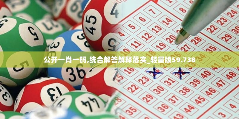 公开一肖一码,统合解答解释落实_轻量版59.738