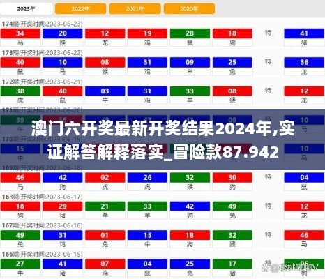 澳门六开奖最新开奖结果2024年,实证解答解释落实_冒险款87.942