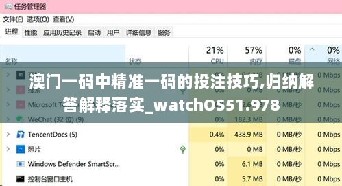 澳门一码中精准一码的投注技巧,归纳解答解释落实_watchOS51.978