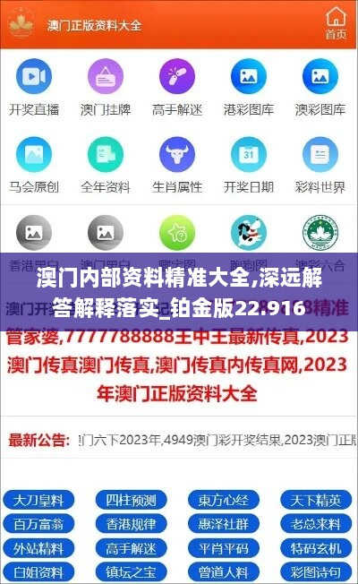 澳门内部资料精准大全,深远解答解释落实_铂金版22.916