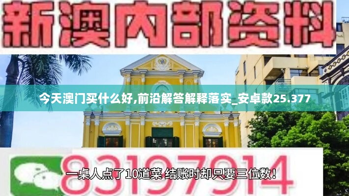 今天澳门买什么好,前沿解答解释落实_安卓款25.377