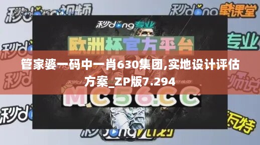 管家婆一码中一肖630集团,实地设计评估方案_ZP版7.294