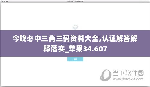 今晚必中三肖三码资料大全,认证解答解释落实_苹果34.607