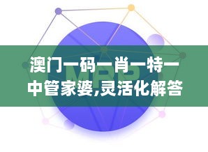 澳门一码一肖一特一中管家婆,灵活化解答解释现象_投入品3.252