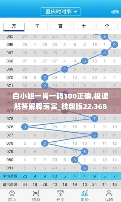 白小姐一肖一码100正确,极速解答解释落实_钱包版22.368