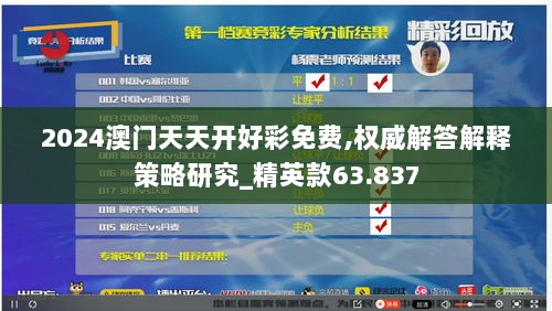 2024澳门天天开好彩免费,权威解答解释策略研究_精英款63.837