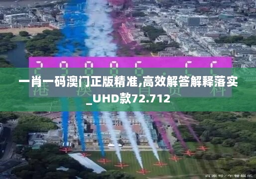 一肖一码澳门正版精准,高效解答解释落实_UHD款72.712