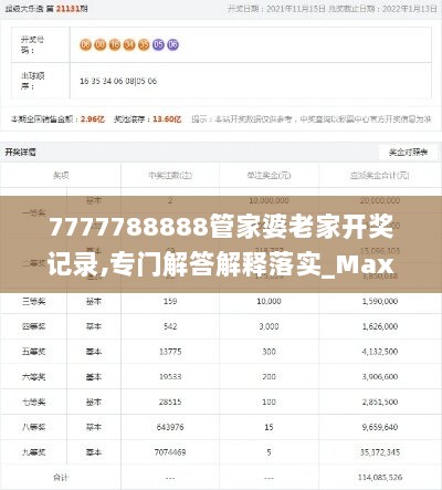 7777788888管家婆老家开奖记录,专门解答解释落实_Max84.236