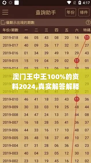 澳门王中王100%的资料2024,真实解答解释落实_YE版76.516