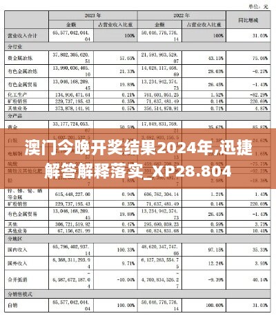 澳门今晚开奖结果2024年,迅捷解答解释落实_XP28.804