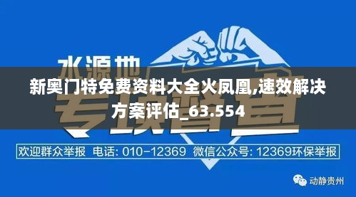 新奥门特免费资料大全火凤凰,速效解决方案评估_63.554