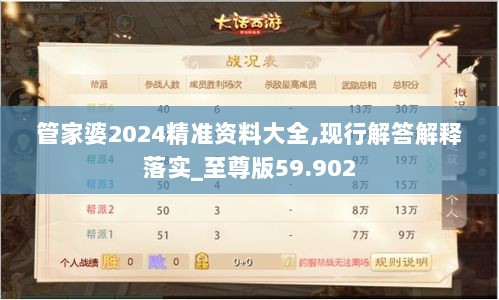 管家婆2024精准资料大全,现行解答解释落实_至尊版59.902