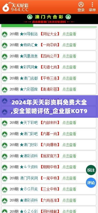 2024年天天彩资料免费大全,安全策略评估_企业版KOT986.36