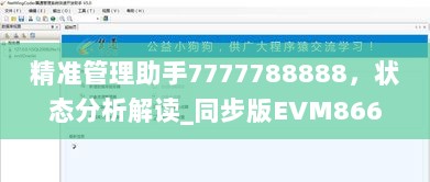 精准管理助手7777788888，状态分析解读_同步版EVM866.3