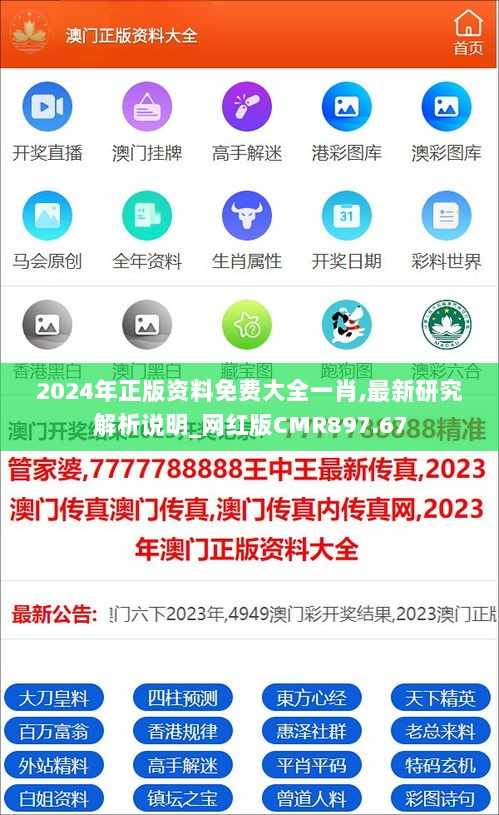 2024年正版资料免费大全一肖,最新研究解析说明_网红版CMR897.67