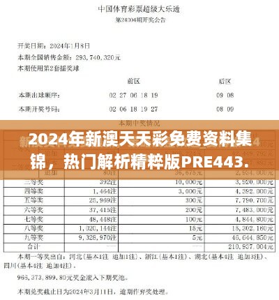 2024年新澳天天彩免费资料集锦，热门解析精粹版PRE443.55