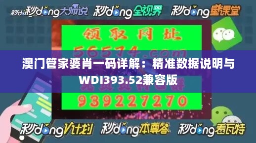 澳门管家婆肖一码详解：精准数据说明与WDI393.52兼容版