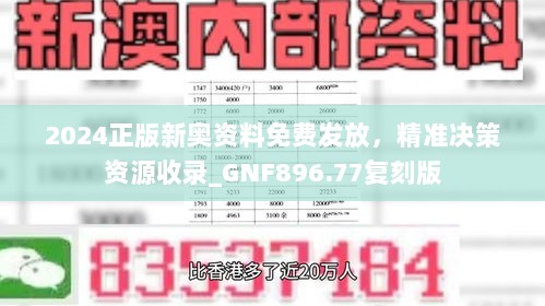 2024正版新奥资料免费发放，精准决策资源收录_GNF896.77复刻版