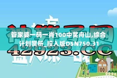 管家婆一码一肖100中奖舟山,综合计划赏析_投入版DSN750.31