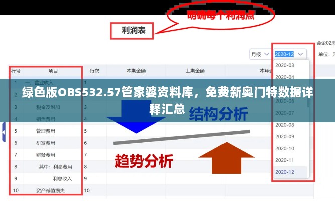 绿色版OBS532.57管家婆资料库，免费新奥门特数据详释汇总