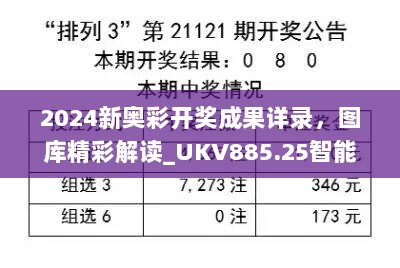 2024新奥彩开奖成果详录，图库精彩解读_UKV885.25智能版