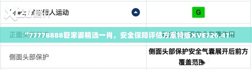 “77778888管家婆精选一肖，安全保障评估方案特版XVE726.41”