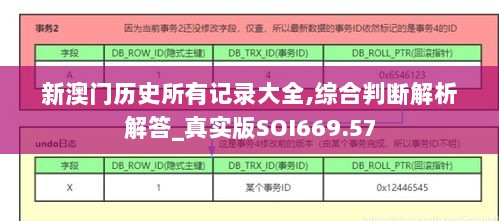 新澳门历史所有记录大全,综合判断解析解答_真实版SOI669.57