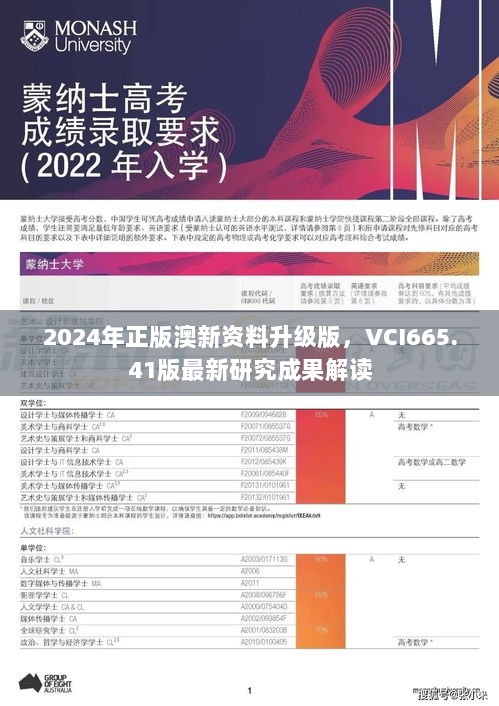 2024年正版澳新资料升级版，VCI665.41版最新研究成果解读