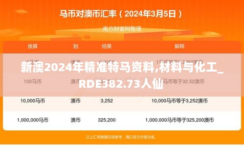 新澳2024年精准特马资料,材料与化工_RDE382.73人仙 