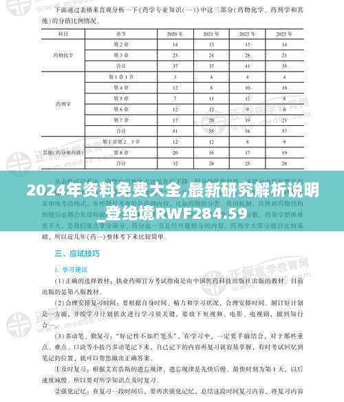 2024年资料免费大全,最新研究解析说明_登绝境RWF284.59