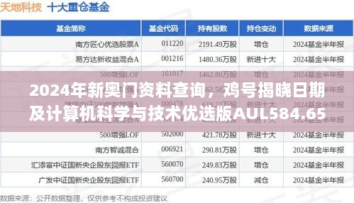 2024年新奥门资料查询，鸡号揭晓日期及计算机科学与技术优选版AUL584.65